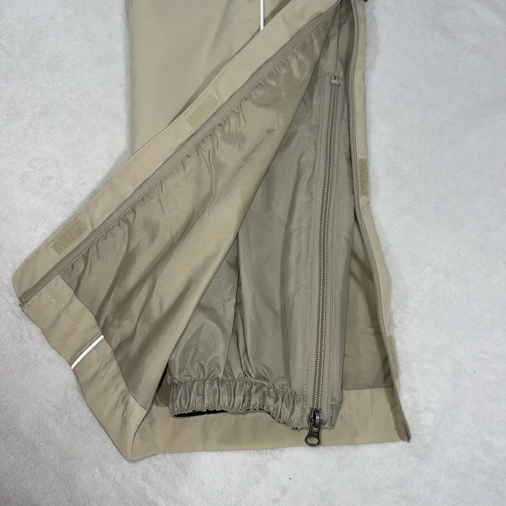 BMW Mesh Lined Weather Riding Pants Unisex Sz S Beige Layered Ankle Zip Pockets